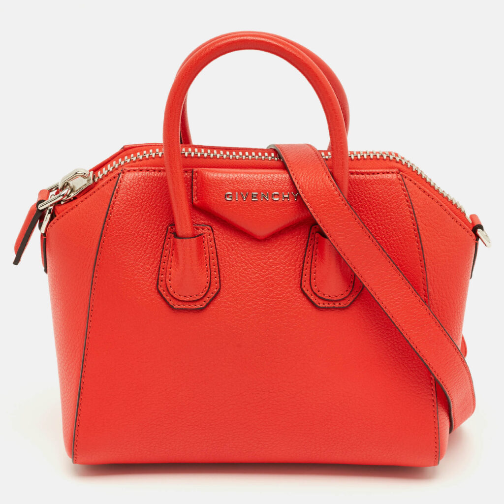Givenchy Red Leather Mini Antigona Satchel Givenchy Red Leather Mini Antigona Satchel