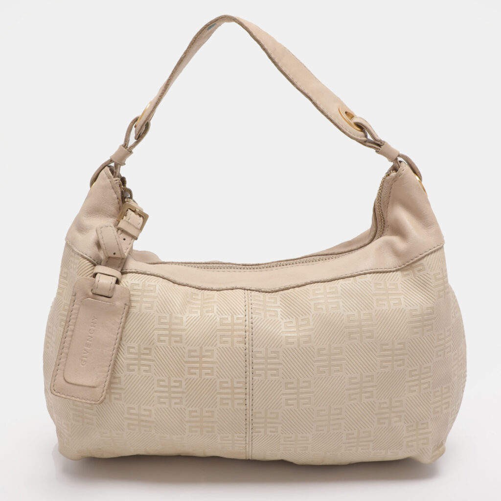 Givenchy Beige Monogram Leather Hobo Givenchy Beige Monogram Leather Hobo