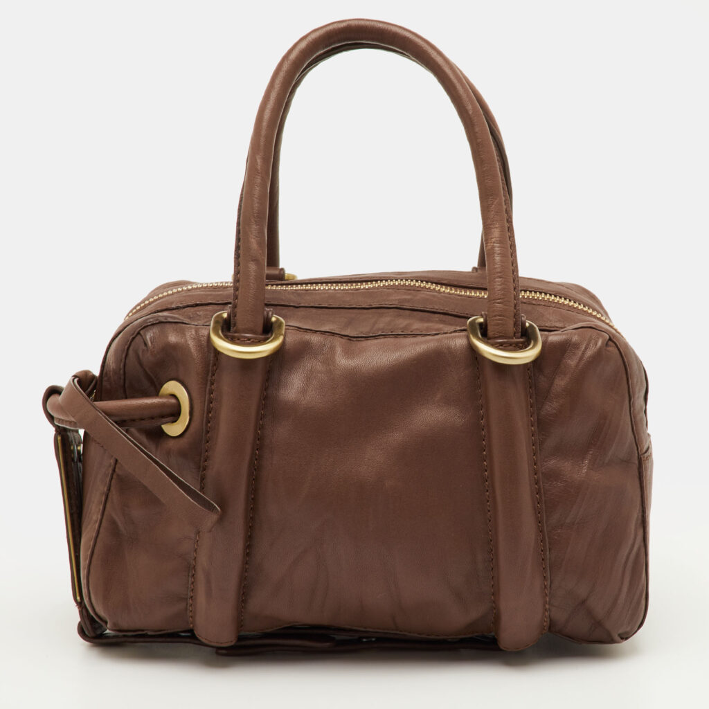Givenchy Small Brown Leather Lucrezia Zip Boston Bag Givenchy Small Brown Leather Lucrezia Zip Boston Bag