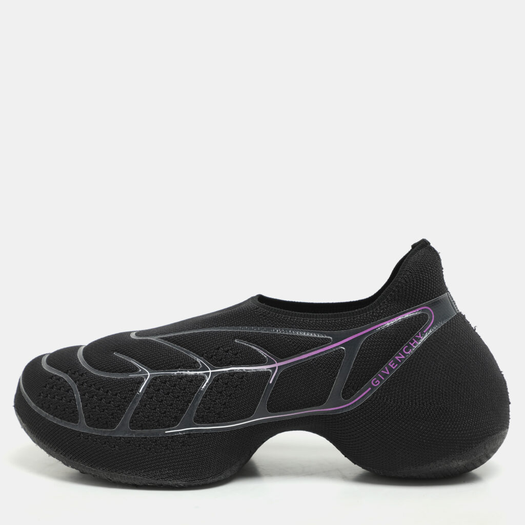 Givenchy Black Knit Fabric TK-360 Sneakers Size 37