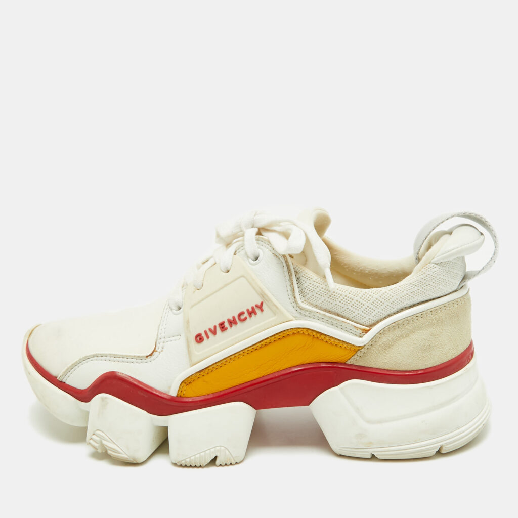 Givenchy Multicolor Neoprene and Suede Jaw Low Top Sneakers Size 38 Givenchy Multicolor Neoprene and Suede Jaw Low Top Sneakers Size 38