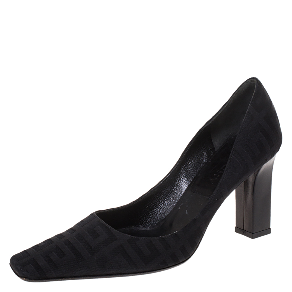 Givenchy Black Monogram Canvas Pumps Size 36.5 Givenchy Black Monogram Canvas Pumps Size 36.5