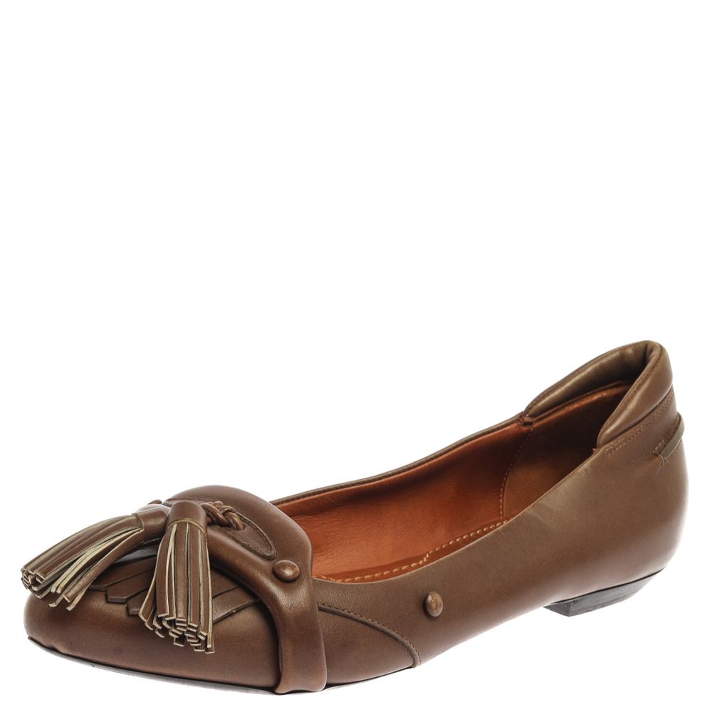 Givenchy Brown Leather Tassel Loafers Size 37.5 Givenchy Brown Leather Tassel Loafers Size 37.5
