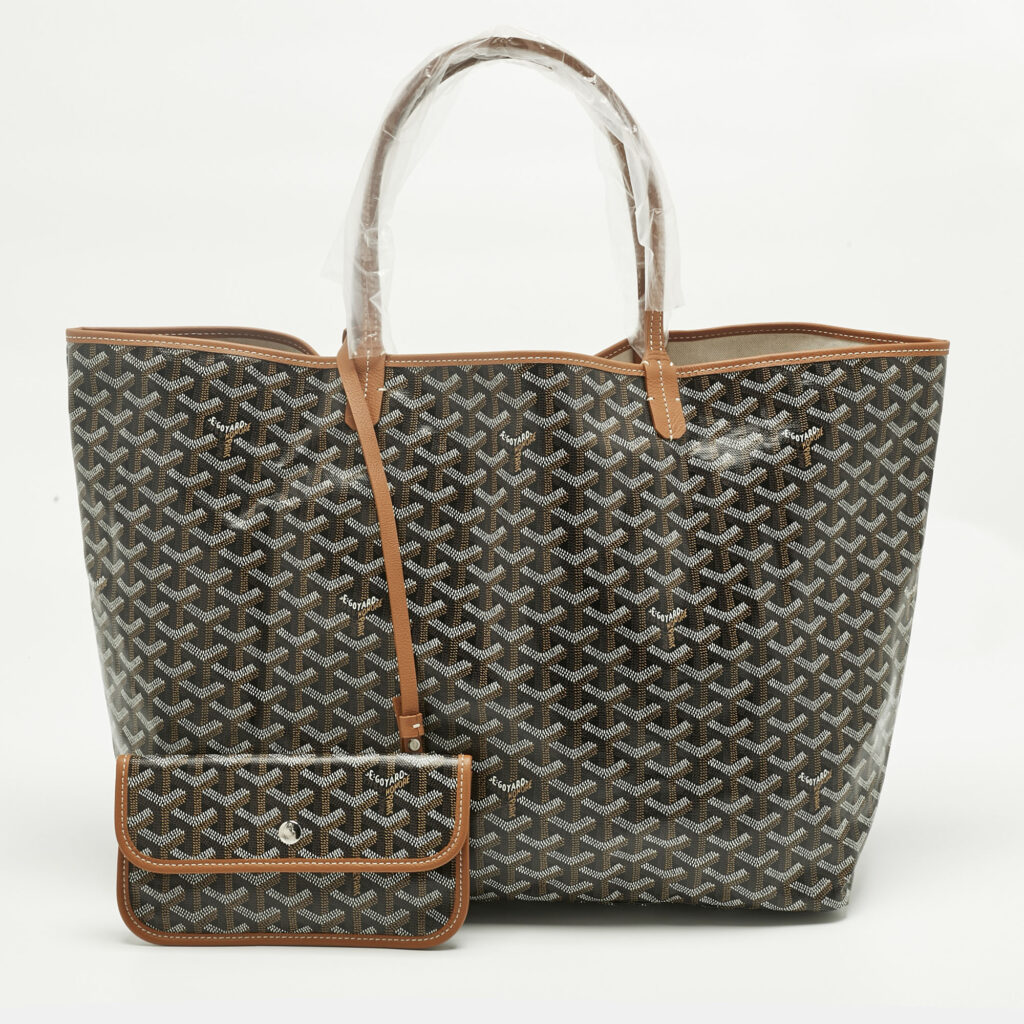 Goyard Brown Goyardine Coated Canvas and Leather Saint Louis GM Tote Goyard Brown Goyardine Coated Canvas and Leather Saint Louis GM Tote