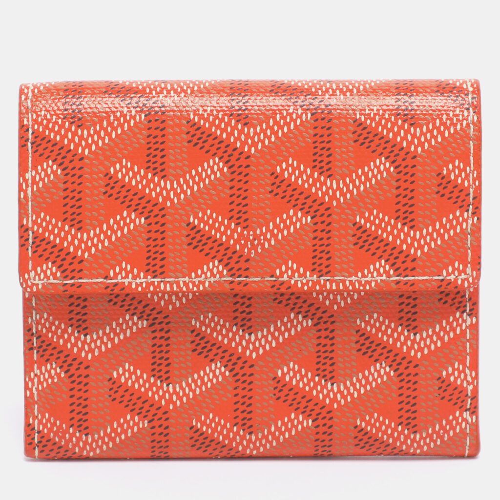 Goyard Orange Goyardine Coated Canvas and Leather Marigny Wallet Goyard Orange Goyardine Coated Canvas and Leather Marigny Wallet