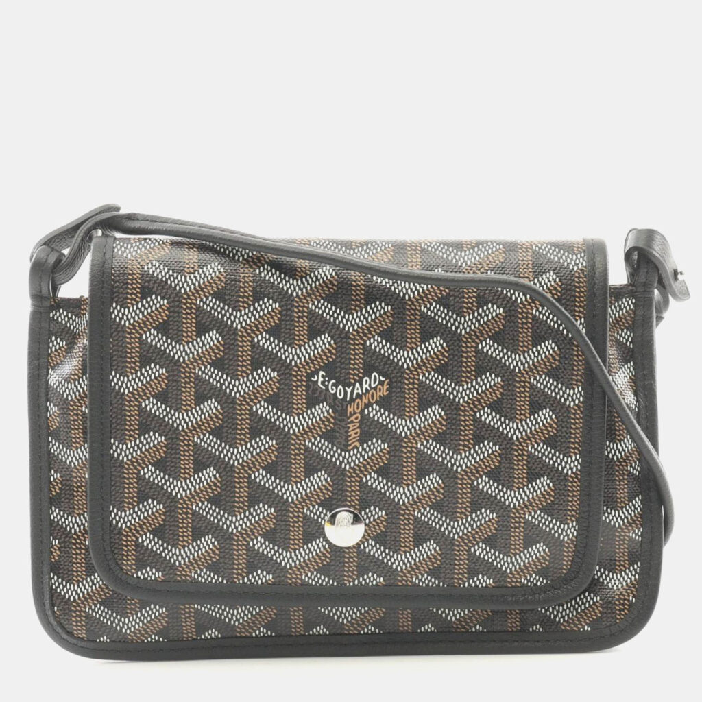 Goyard Plume Black Multicolor Coated Canvas Shoulder Bag Goyard Plume Black Multicolor Coated Canvas Shoulder Bag