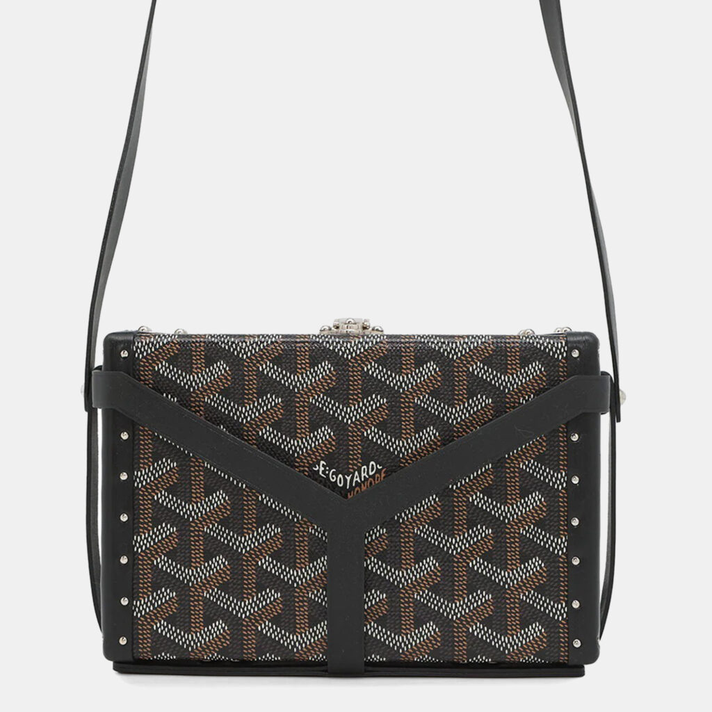 Goyard Menodiaire Black Pvc Leather Trunk Shoulder Bag