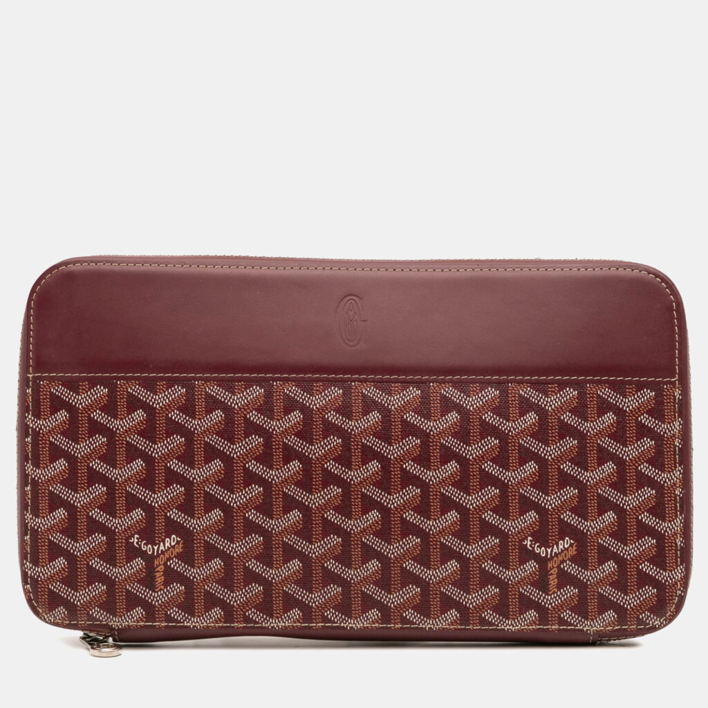 Goyard Red Goyardine Opera Travel Wallet Goyard Red Goyardine Opera Travel Wallet
