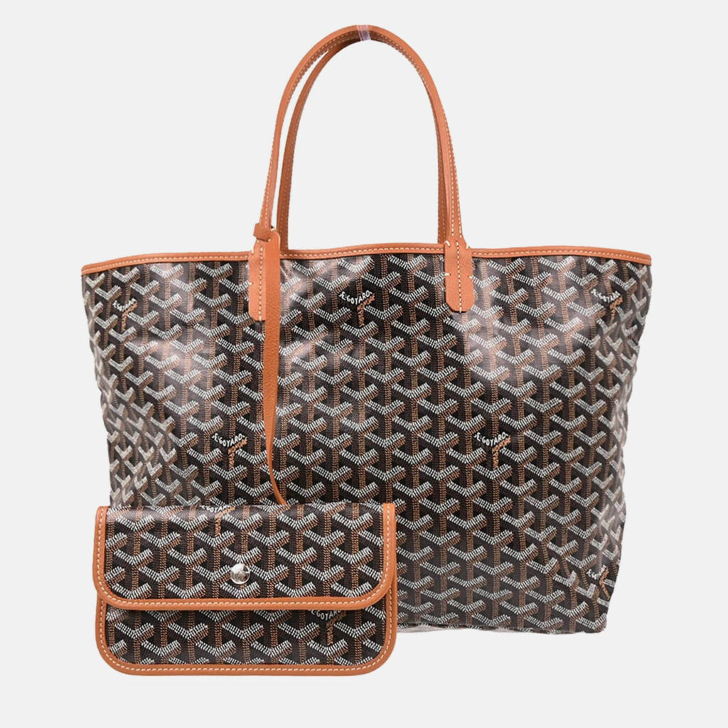 Goyard Saint Louis PM Black Goyardine Canvas Tote Bag Goyard Saint Louis PM Black Goyardine Canvas Tote Bag