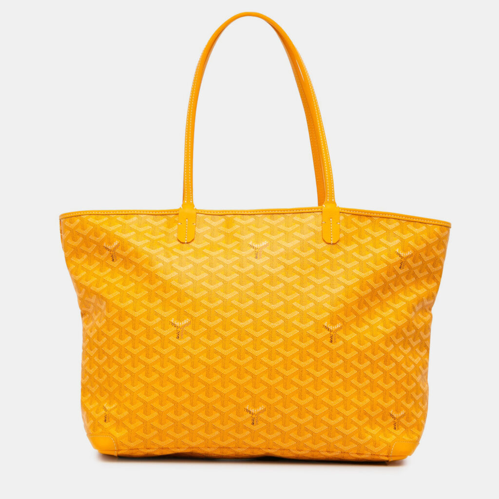 Goyard Artois MM Yellow Goyardine Canvas Tote Bag Goyard Artois MM Yellow Goyardine Canvas Tote Bag
