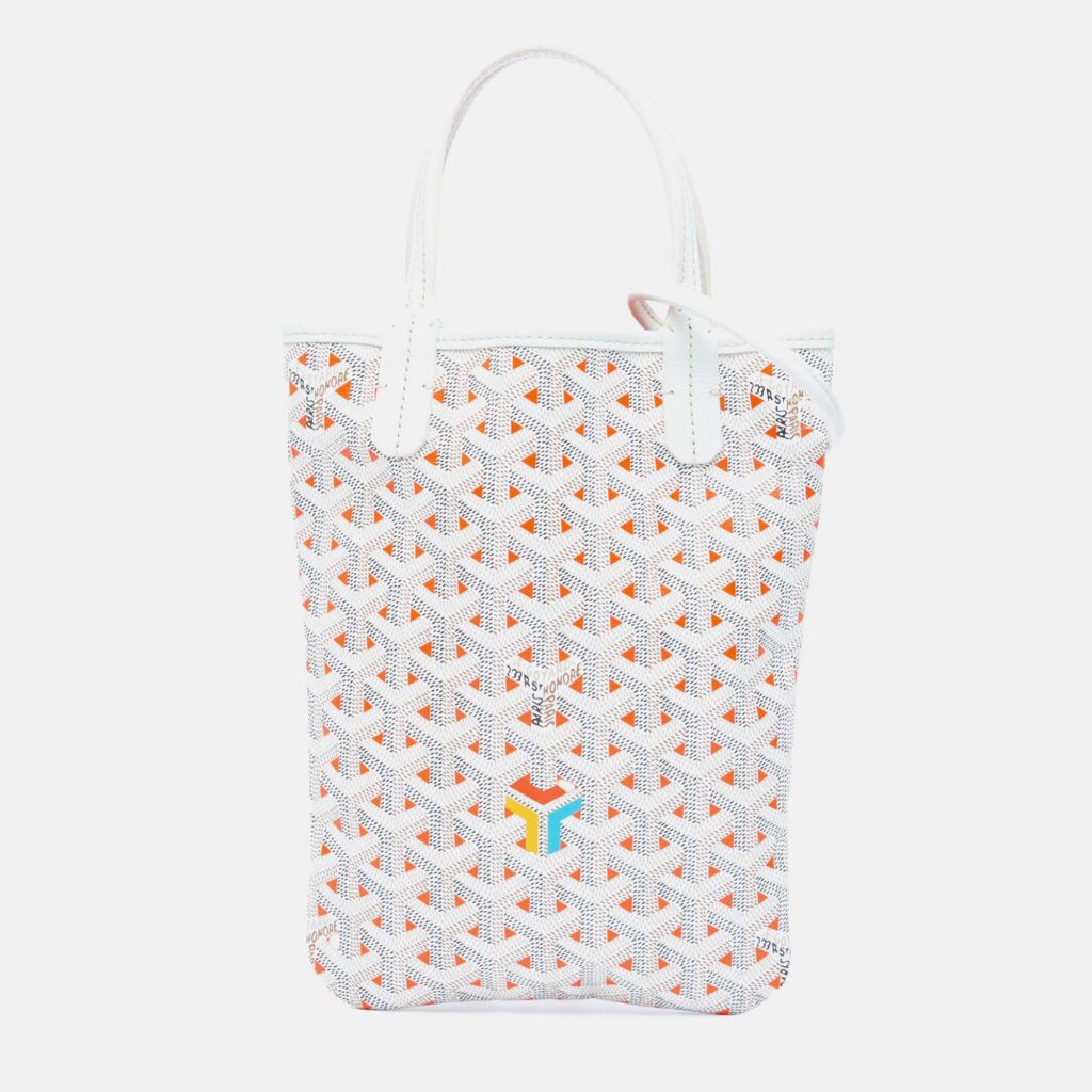 Goyard Poitiers Claire Voie White Goyardine Shoulder Bag Goyard Poitiers Claire Voie White Goyardine Shoulder Bag