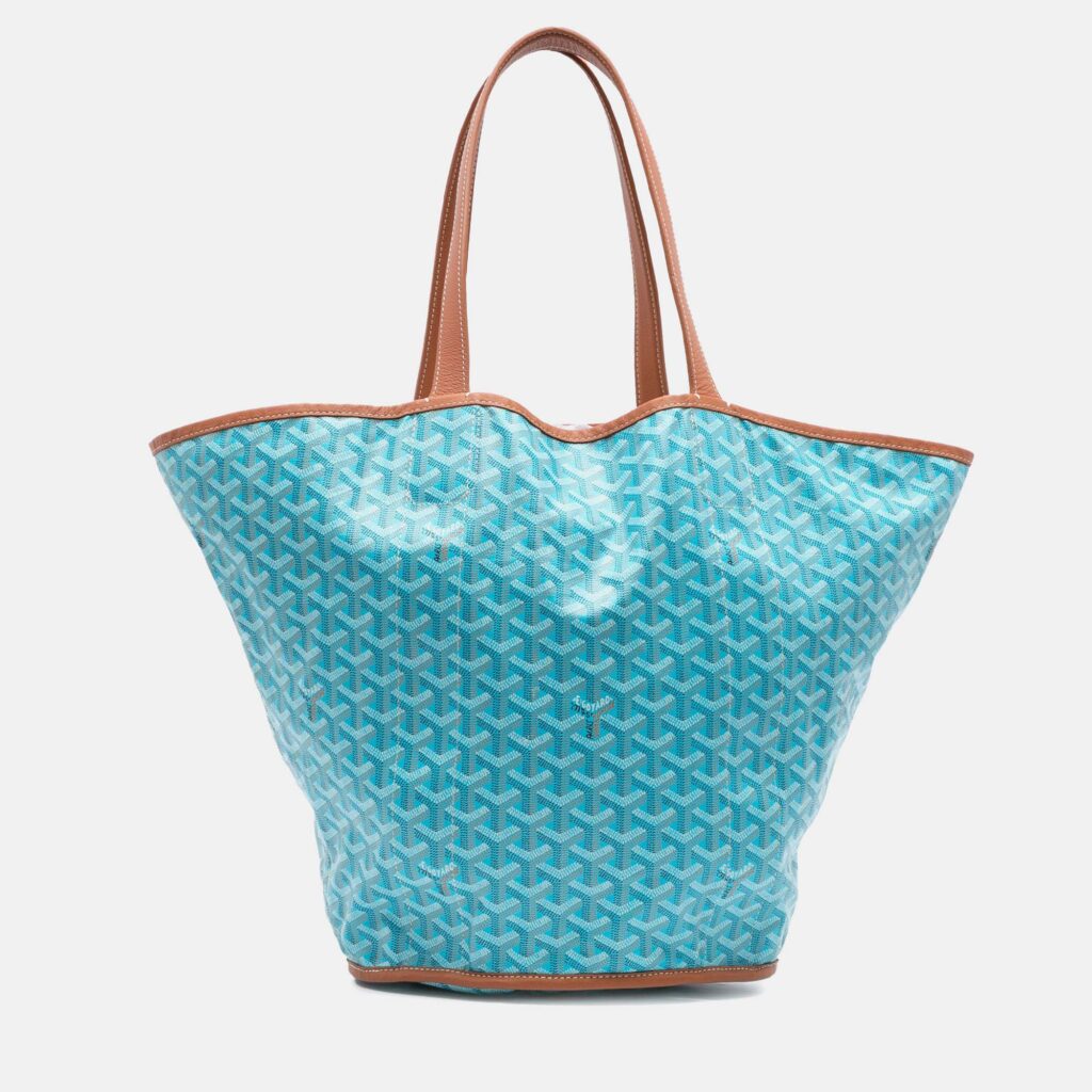 Goyard Belharra Blue Goyardine Tote Bag
