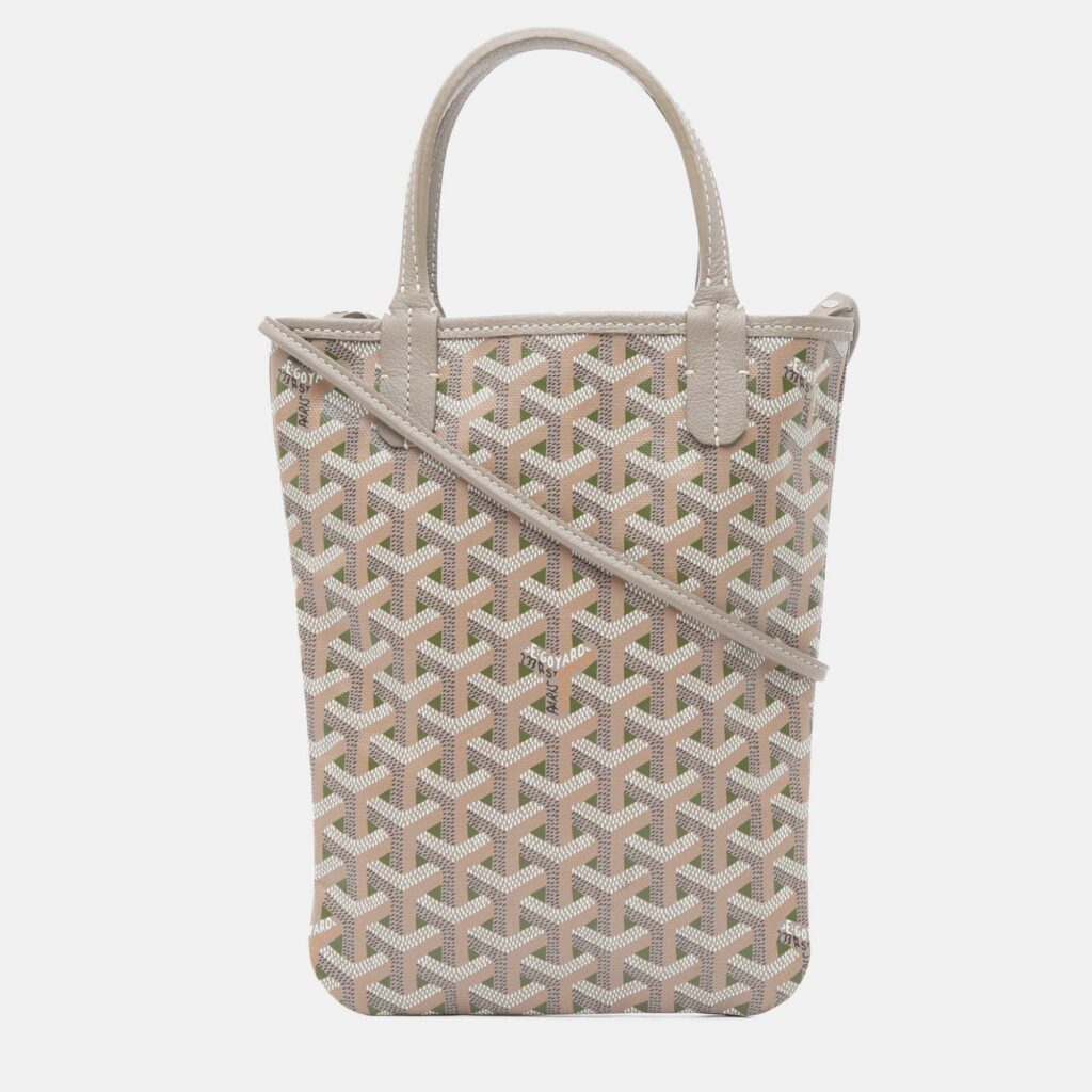 Goyard Poitiers Claire Voie Grey Goyardine Shoulder Bag Goyard Poitiers Claire Voie Grey Goyardine Shoulder Bag