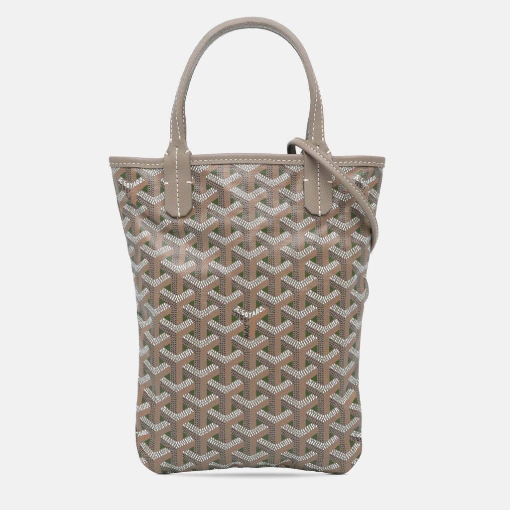 Goyard Poitiers Claire Voie Grey Goyardine Shoulder Bag