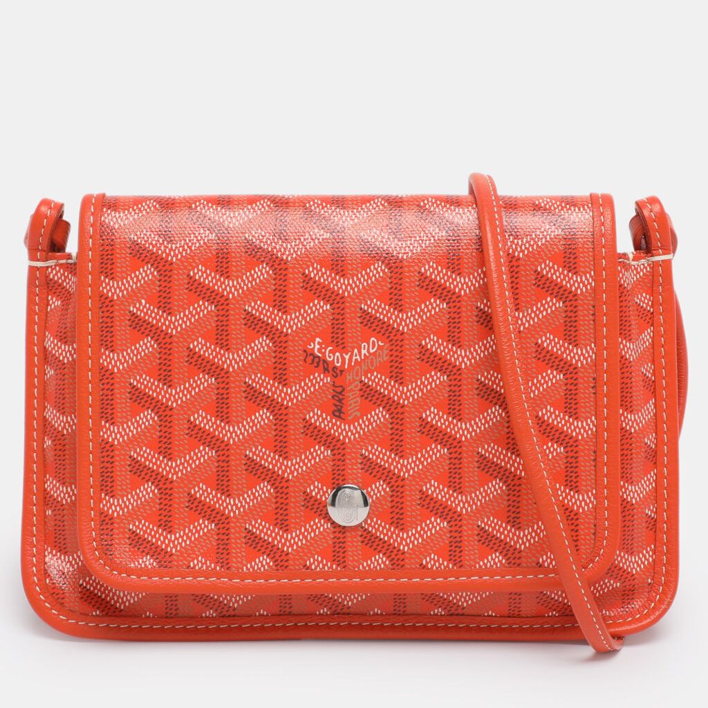 Goyard Orange Goyardine Coated Canvas Plumet Crossbody Bag