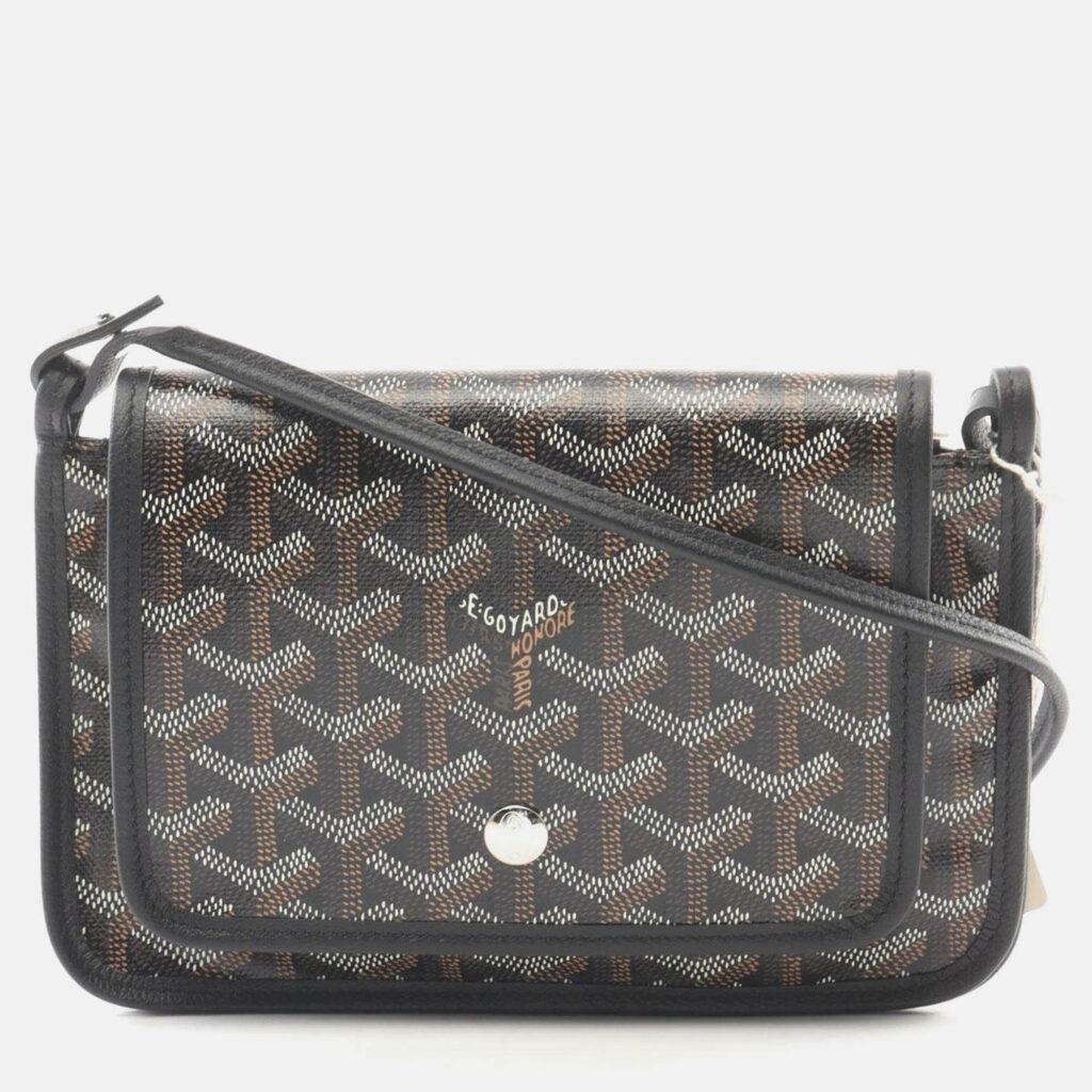 Goyard Plume Pouch Wallet Shoulder Bag Coated Canvas Leather Black Multicolor Goyard Plume Pouch Wallet Shoulder Bag Coated Canvas Leather Black Multicolor