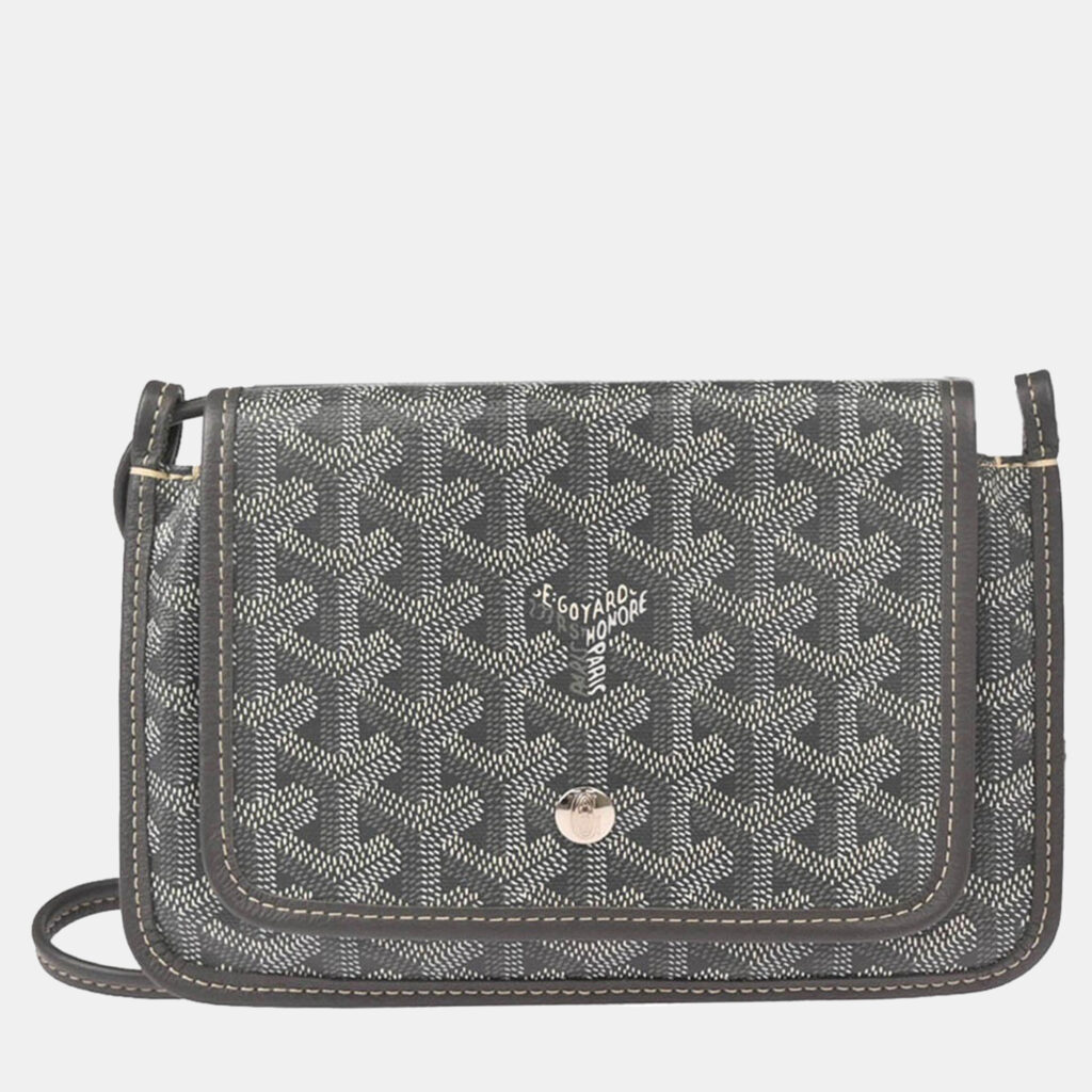 Goyard Gray Plumet Shoulder Bag Pochette Wallet WOC Goyard Gray Plumet Shoulder Bag Pochette Wallet WOC