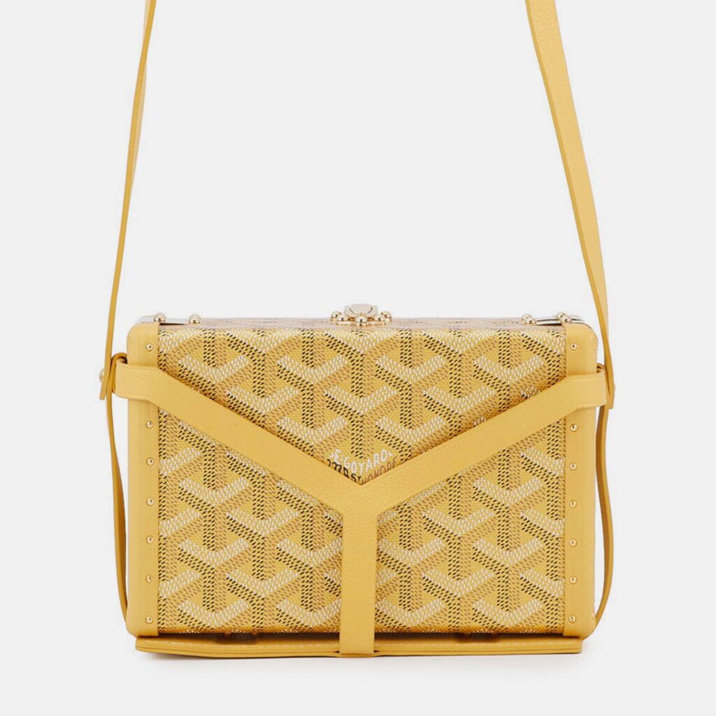Goyard Menodiaire Trunk Shoulder Bag Gold/Yellow Pvc Leather