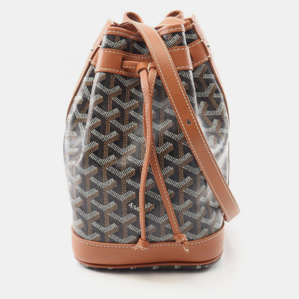 Goyard Petit Flo Black/Brown Coated Canvas Leather. Shoulder Bag Goyard Petit Flo Black/Brown Coated Canvas Leather. Shoulder Bag