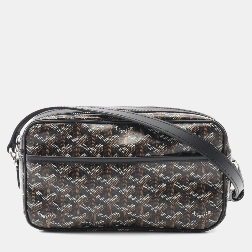 Goyard Cap Vert Pm Shoulder Bag Coated Canvas Leather Black Multicolor Goyard Cap Vert Pm Shoulder Bag Coated Canvas Leather Black Multicolor
