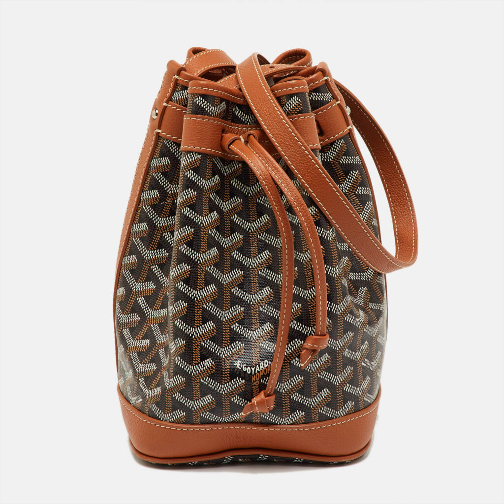 Goyard Black/Tan Goyardine Coated Canvas and Leather Petit Flot Bucket Bag Goyard Black/Tan Goyardine Coated Canvas and Leather Petit Flot Bucket Bag