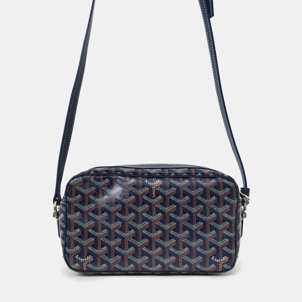 Goyard Navy Goyardine Coated Canvas Sac Capvert Crossbody Bag