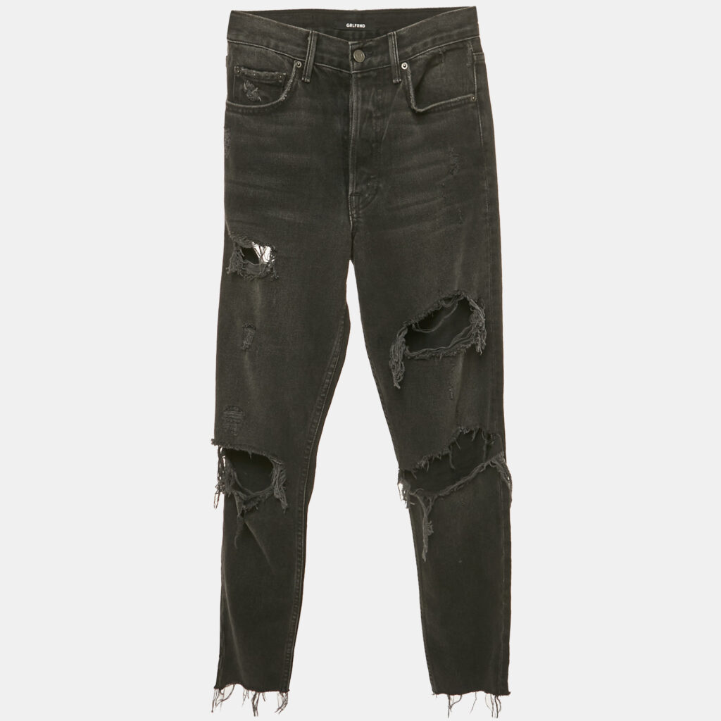 Grlfrnd Black Denim Ripped Skinny Karolina Jeans M Waist 27" Grlfrnd Black Denim Ripped Skinny Karolina Jeans M Waist 27"
