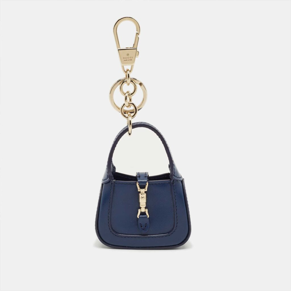 Gucci Blue Leather Jackie 1961 Keychain Gucci Blue Leather Jackie 1961 Keychain