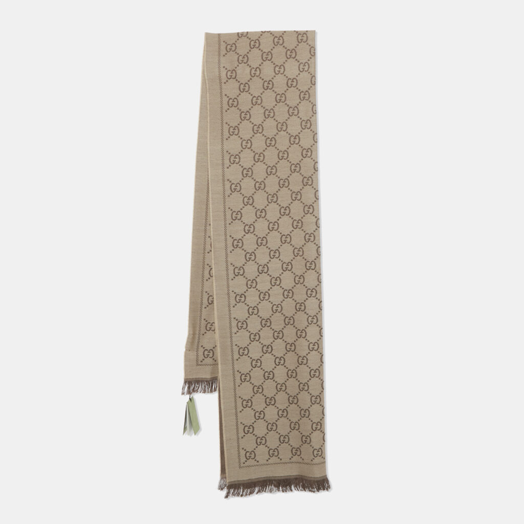 luxury-women-gucci-new-accessories-p1246983-001-1.jpg Gucci Brown GG Jacquard Wool Stole