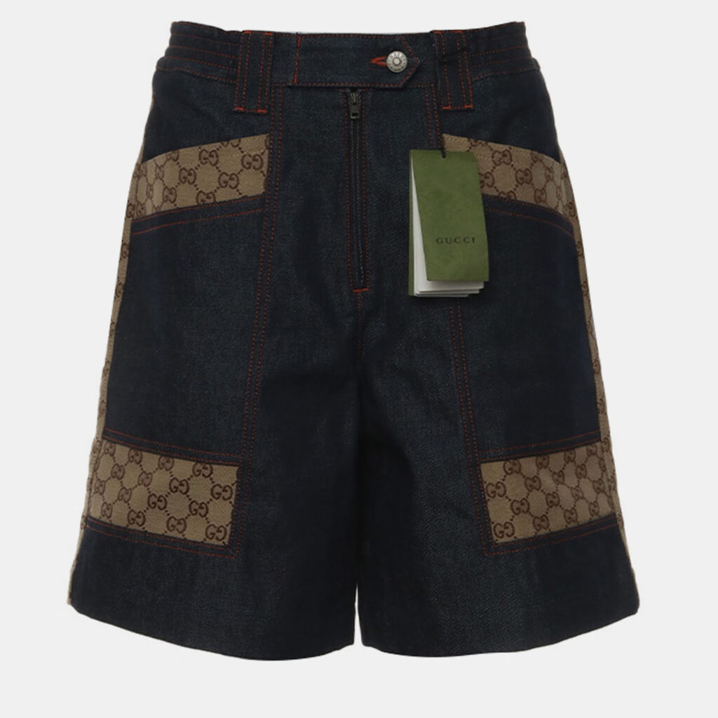 Gucci GG Supreme Denim Shorts Gucci GG Supreme Denim Shorts