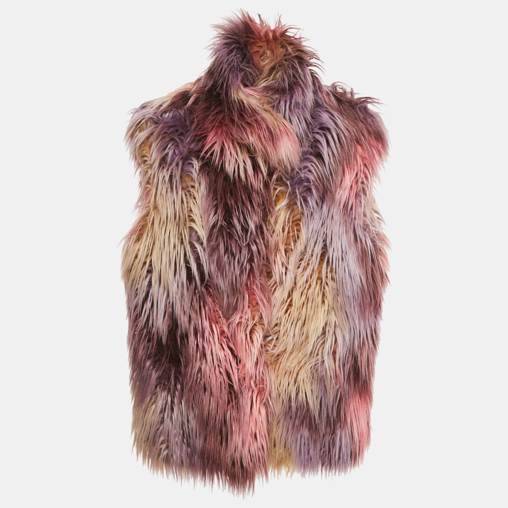 Gucci Pink Faux Fur Sleeveless Jacket S Gucci Pink Faux Fur Sleeveless Jacket S