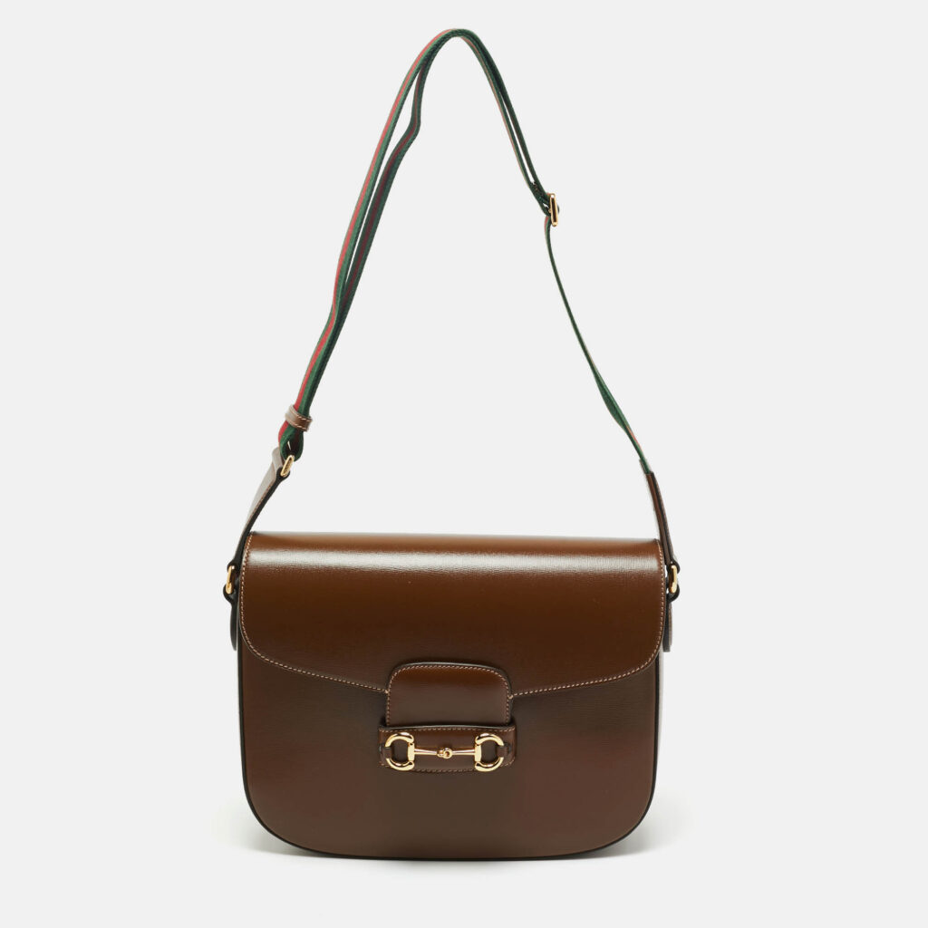 luxury-women-gucci-new-handbags-p1220854-013-1.jpg Gucci Brown Leather Horsebit 1955 Shoulder Bag