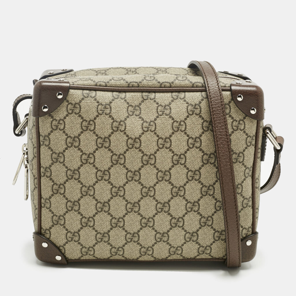 Gucci Beige/Brown GG Supreme Canvas Soft Trunk Messenger Bag Gucci Beige/Brown GG Supreme Canvas Soft Trunk Messenger Bag