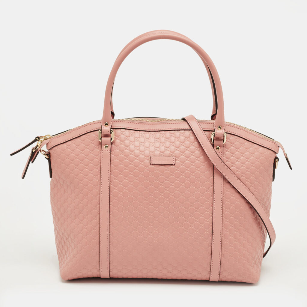 Gucci Pink Microguccissima Leather Dome Satchel Gucci Pink Microguccissima Leather Dome Satchel