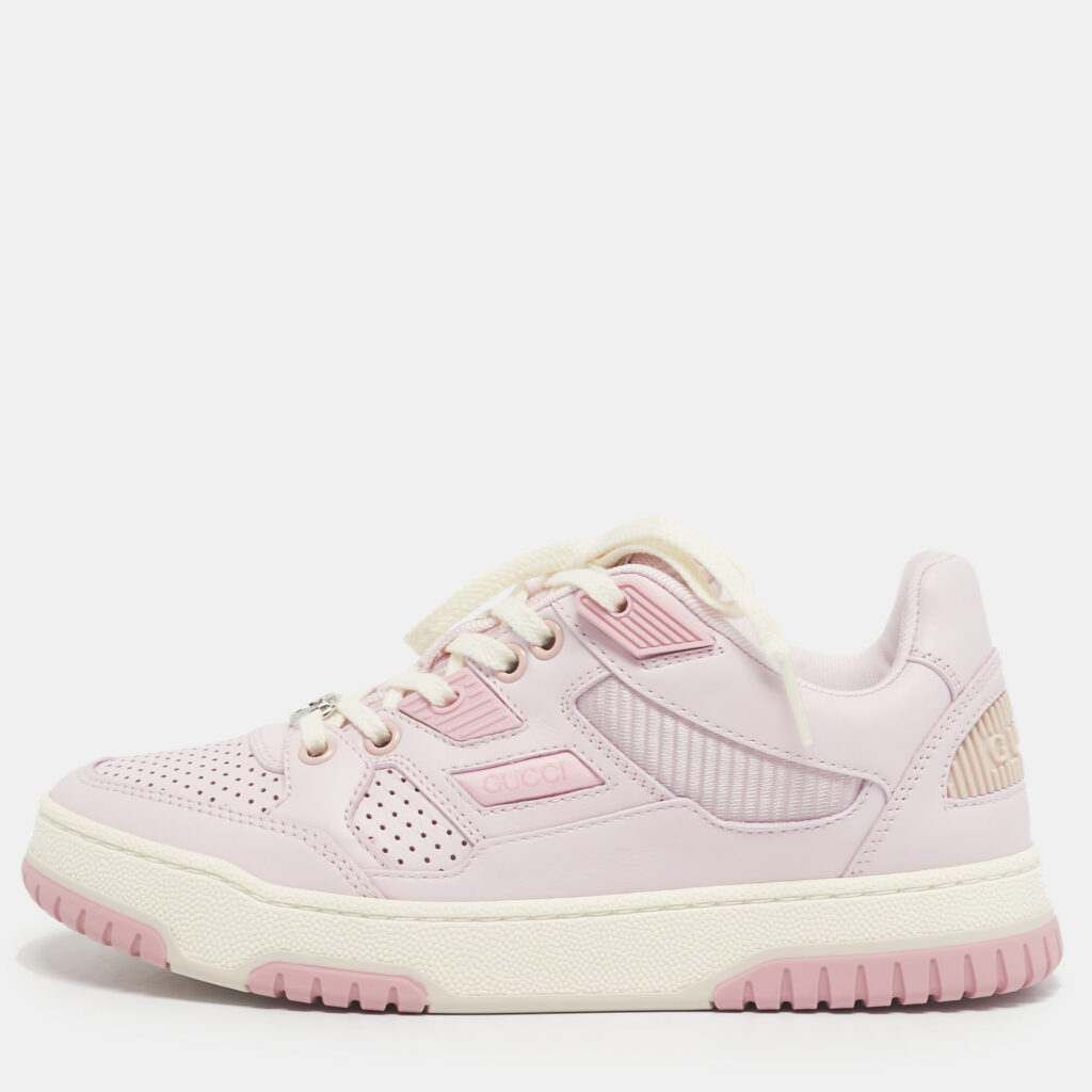 Gucci Pink Leather Jones Sneakers Size 35 Gucci Pink Leather Jones Sneakers Size 35