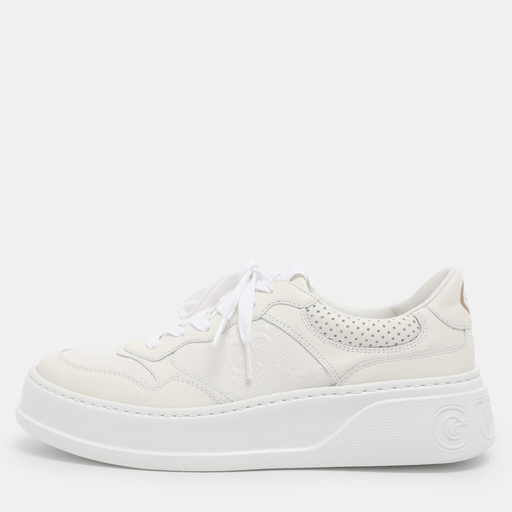 Gucci White Leather Chunky B Low Top Sneakers Size 40 Gucci White Leather Chunky B Low Top Sneakers Size 40