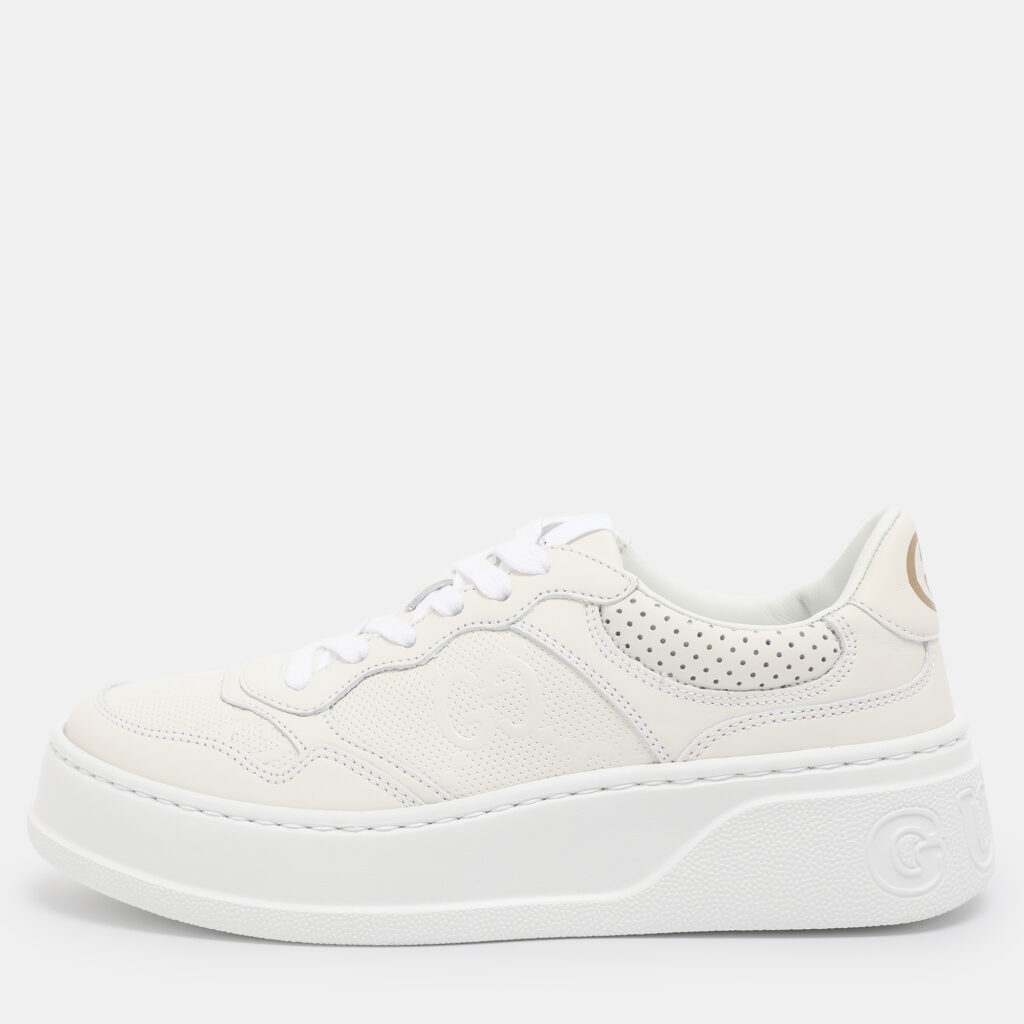 Gucci White Leather Chunky B Low Top Sneakers Size 37 Gucci White Leather Chunky B Low Top Sneakers Size 37