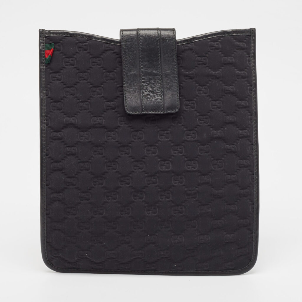Gucci Black GG Fabric and Leather iPad Case Gucci Black GG Fabric and Leather iPad Case