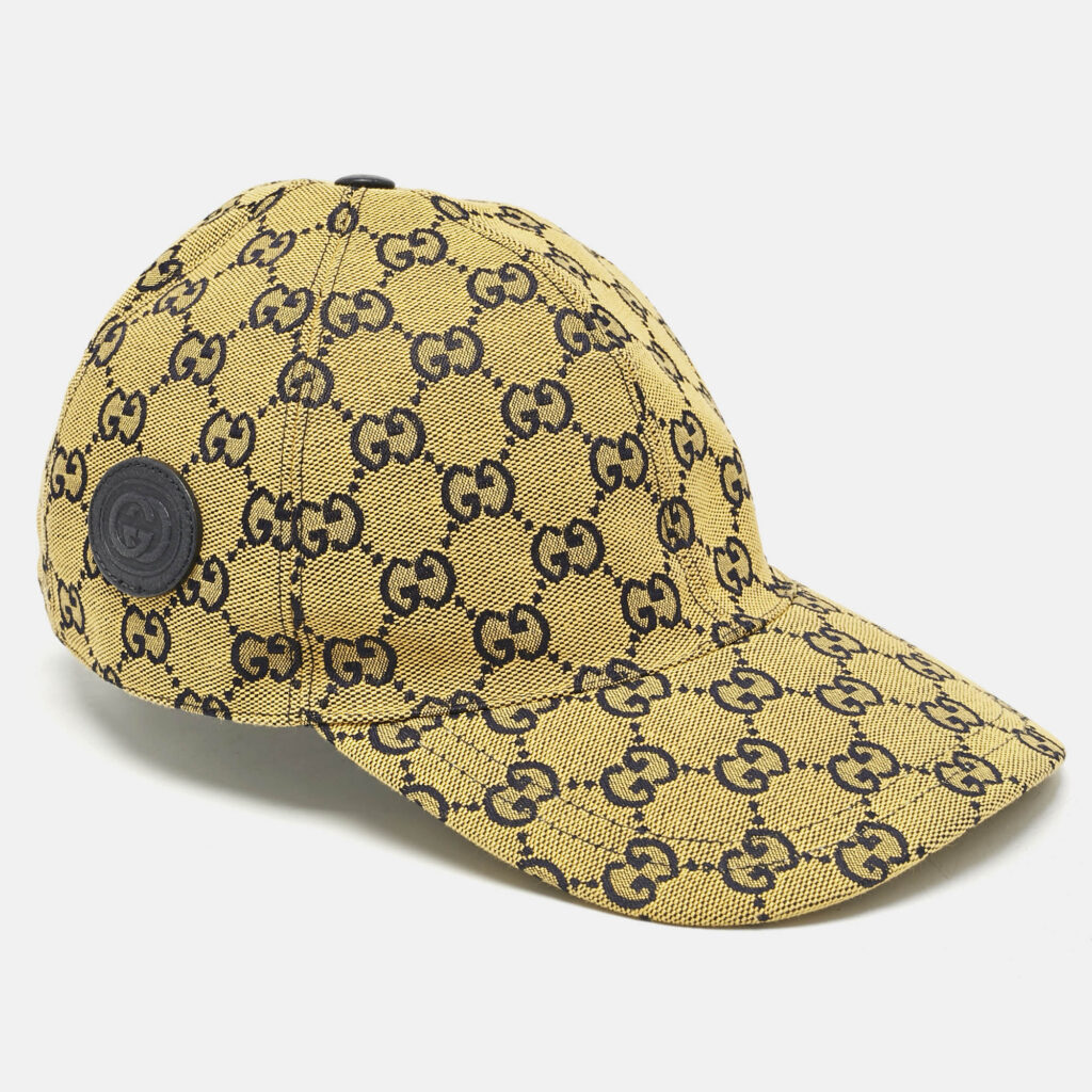 Gucci Yellow GG Canvas Baseball Cap S Gucci Yellow GG Canvas Baseball Cap S