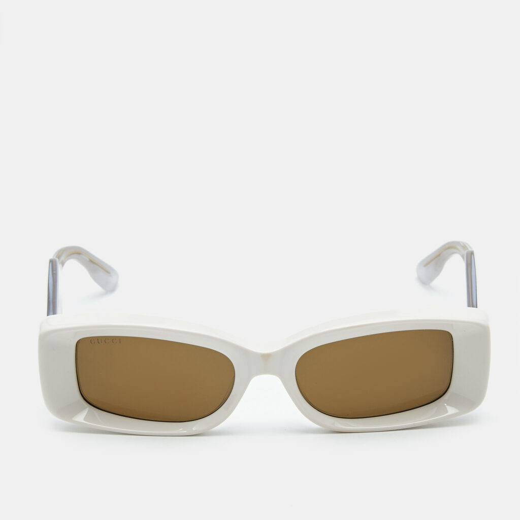 Gucci Ivory White/Black GG1528S Rectangle Sunglasses