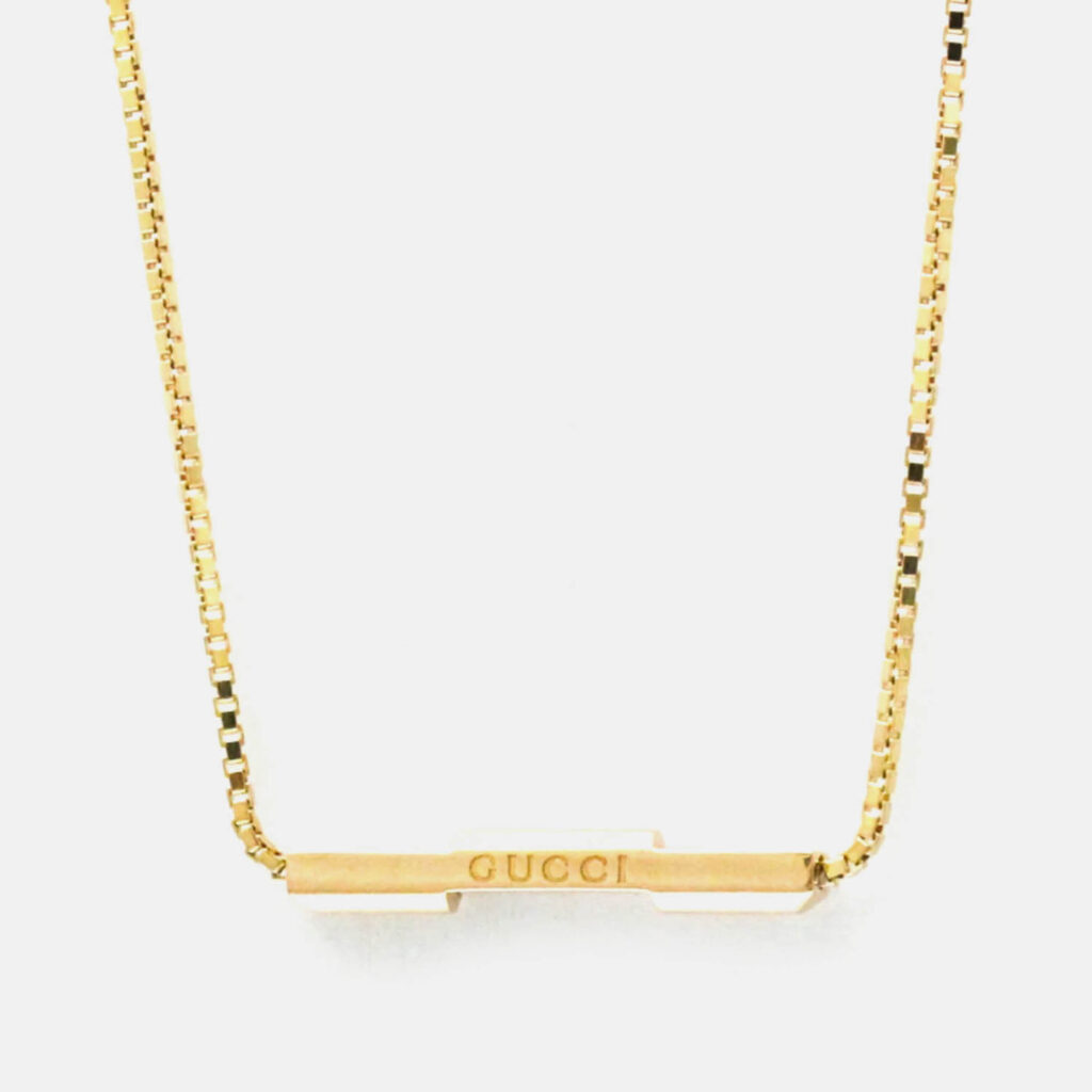 Gucci Link To Love Necklace Pink Gold 18K No Stone Pendant Necklace Pink Gold Gucci Link To Love Necklace Pink Gold 18K No Stone Pendant Necklace Pink Gold