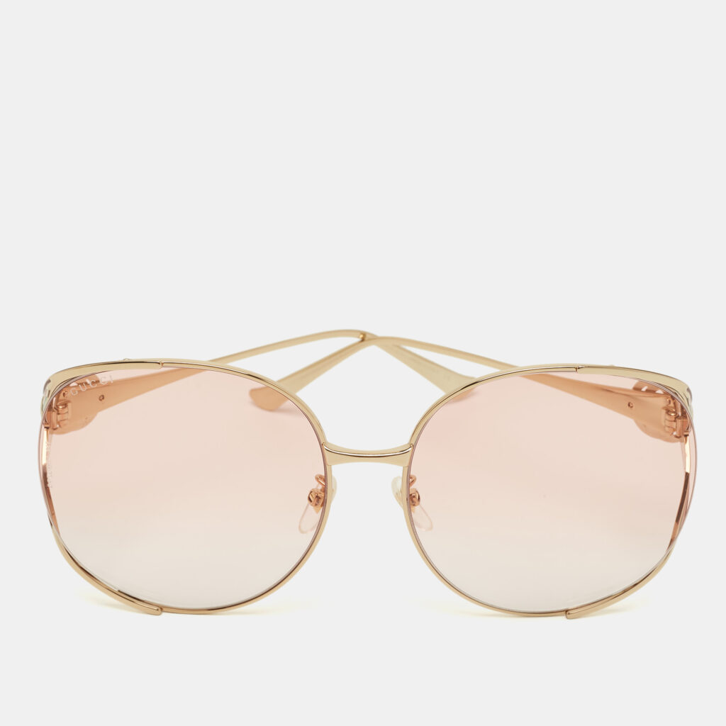luxury-women-gucci-used-accessories-p1219678-003-1.jpg Gucci Pink/Gold Tone Gradient Interlocking G Oversized Sunglasses