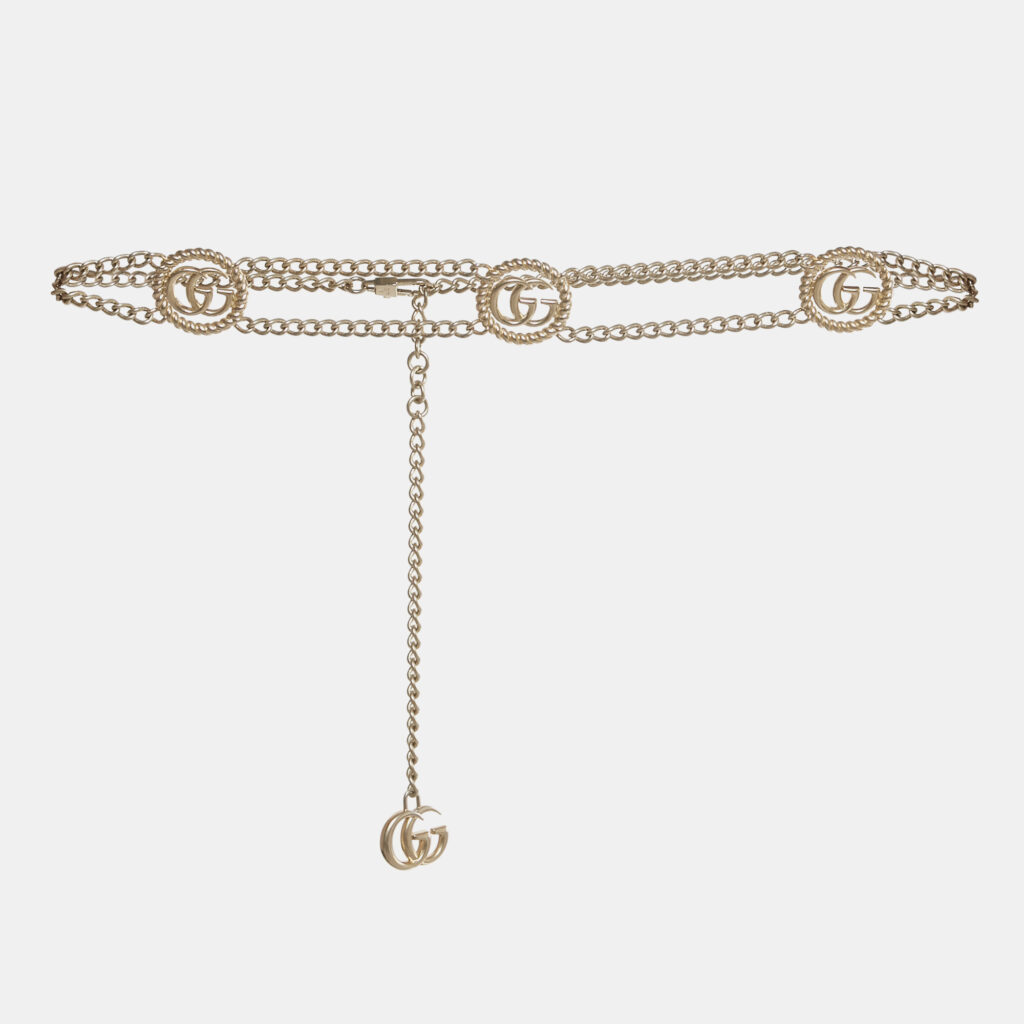 Gucci GG Gold Tone Chain Belt Gucci GG Gold Tone Chain Belt