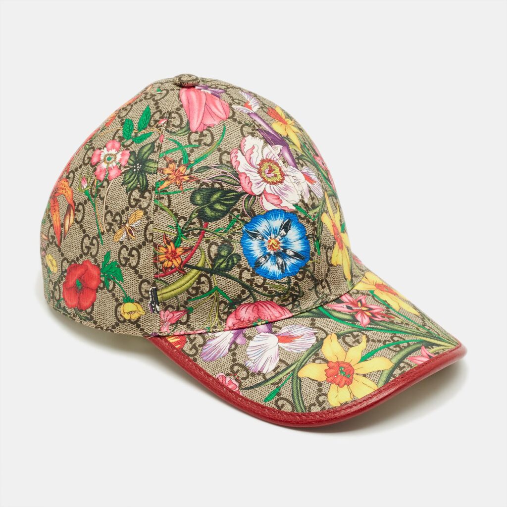 Gucci Multicolor Blooms GG Supreme Canvas Baseball Cap XS/55 cm Gucci Multicolor Blooms GG Supreme Canvas Baseball Cap XS/55 cm