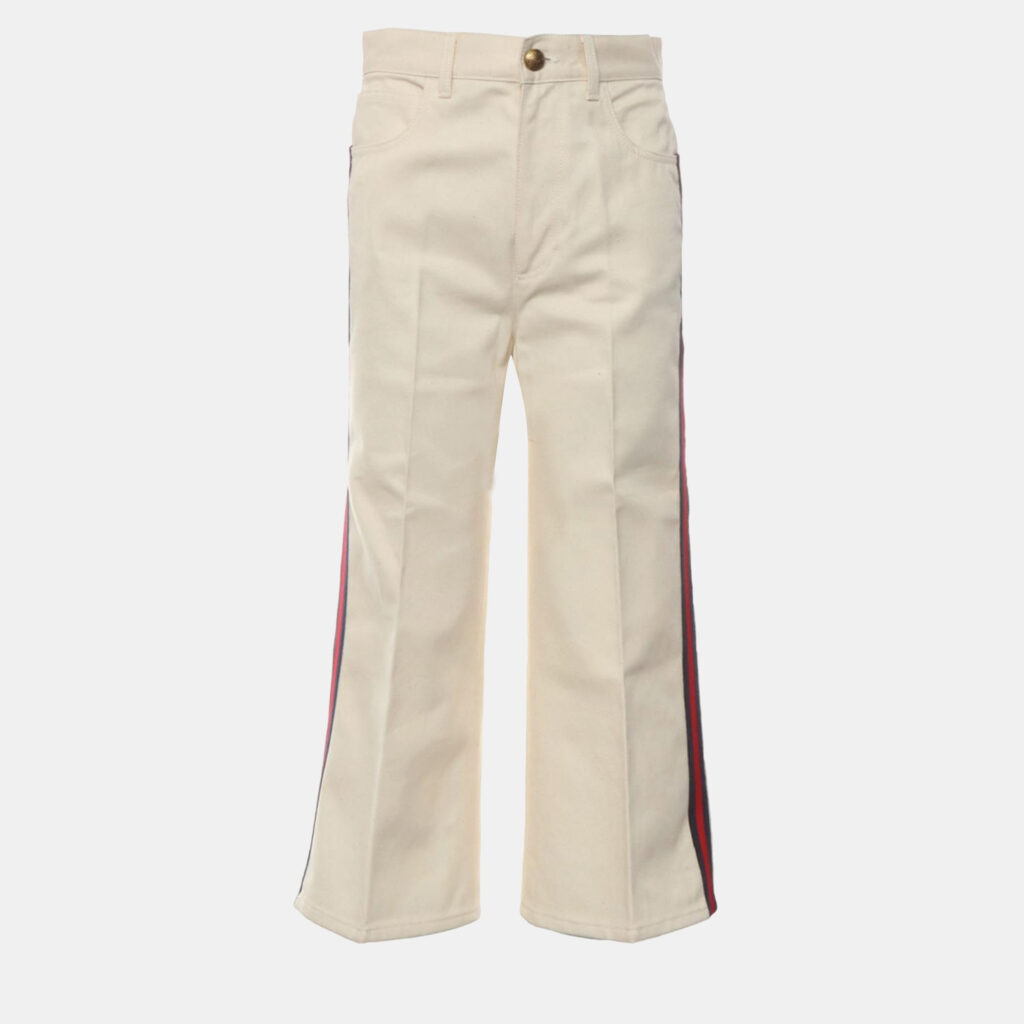 Gucci Beige Cotton Denim Jeans Waist Women 26 Gucci Beige Cotton Denim Jeans Waist Women 26