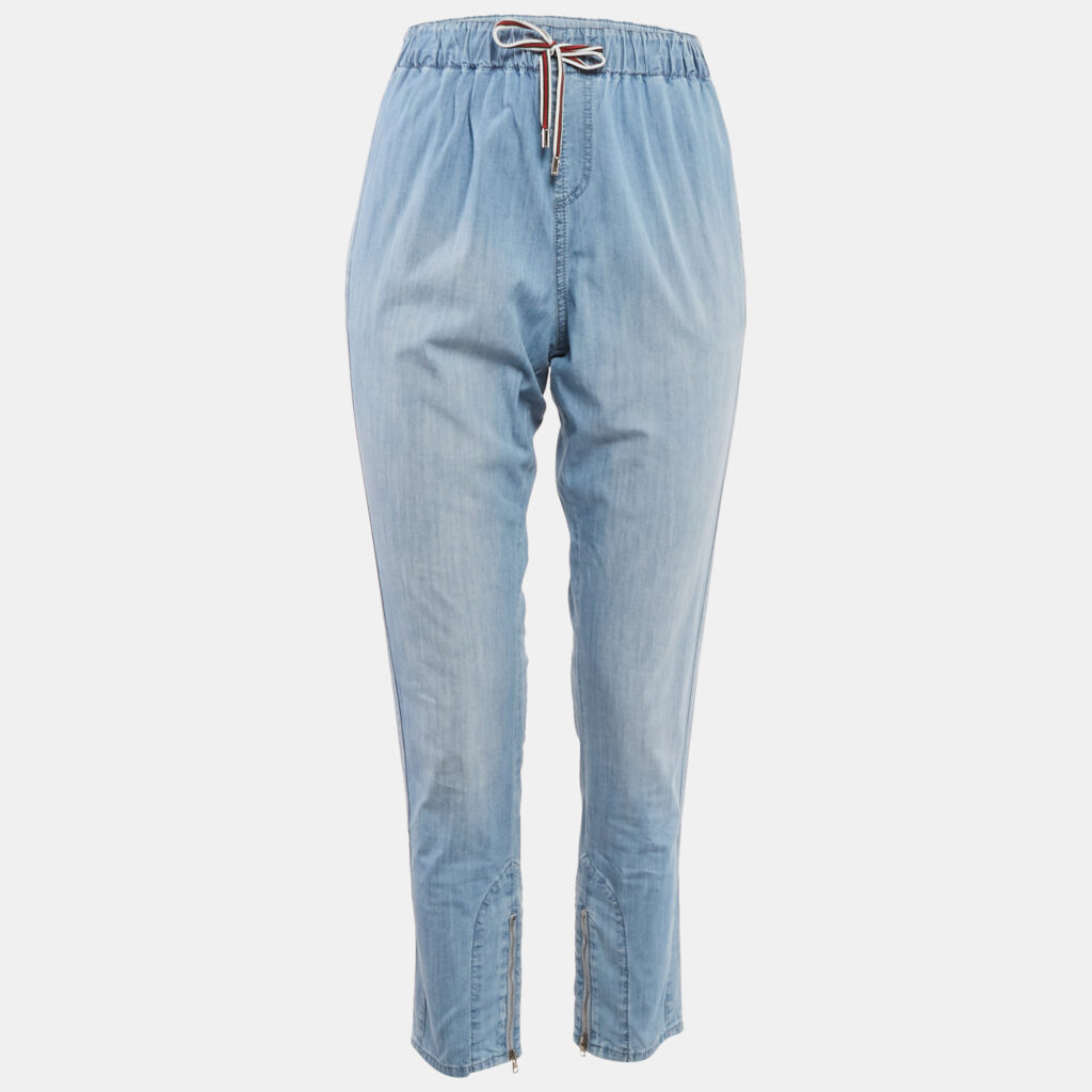 luxury-women-gucci-used-clothes-p1169822-002-1.jpg Gucci Blue Faded Denim Jogger Pants M