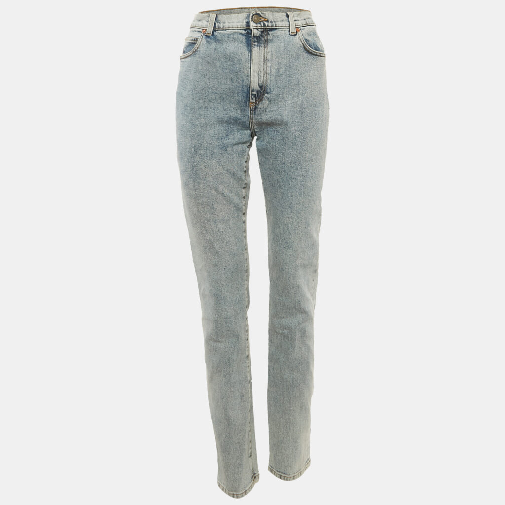 Gucci Blue Washed Denim High Rise Jeans L Waist 33" Gucci Blue Washed Denim High Rise Jeans L Waist 33"