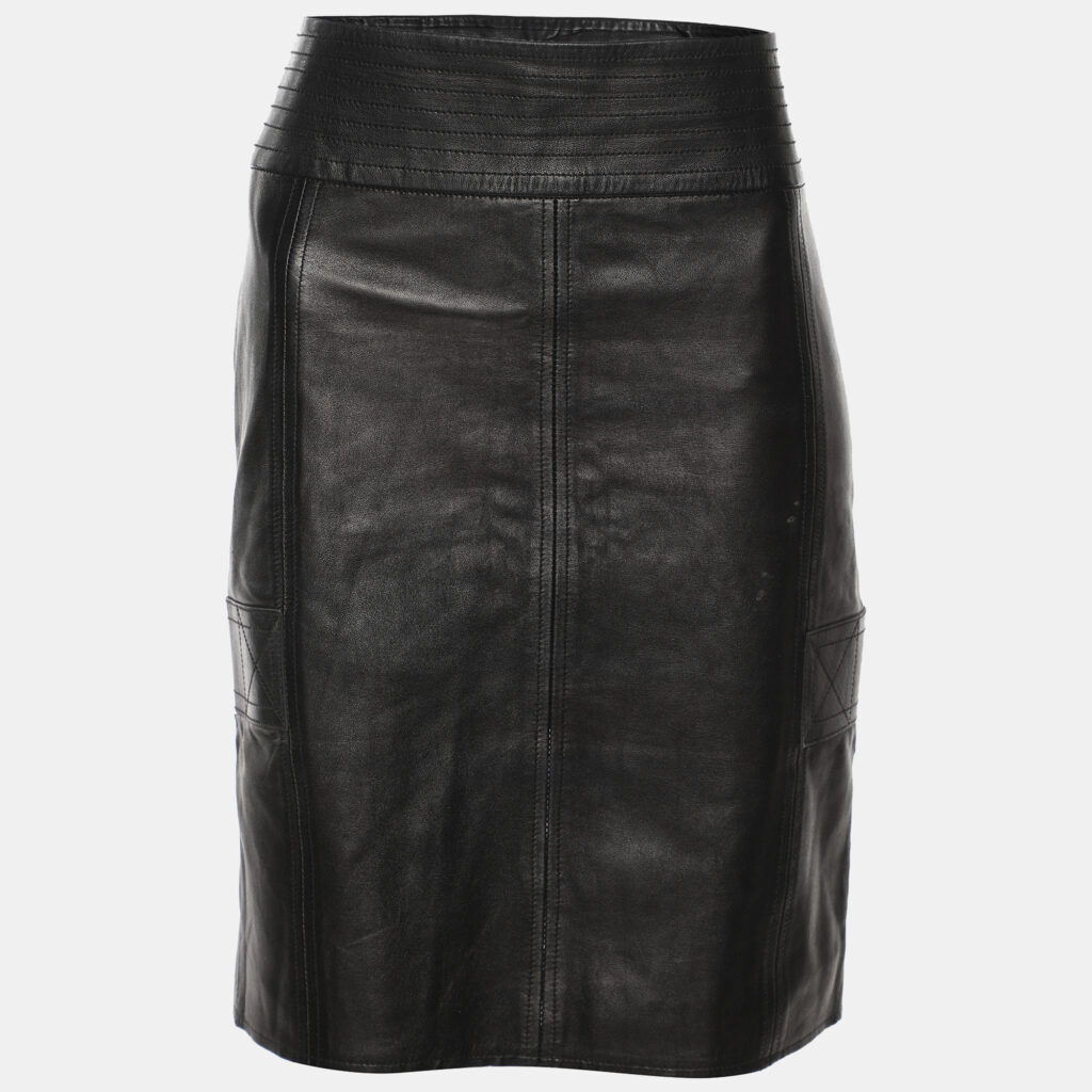 Gucci Black Leather Midi Skirt M Gucci Black Leather Midi Skirt M