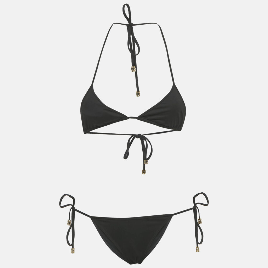 Gucci Black Jersey Sparkling Bikini Set S Gucci Black Jersey Sparkling Bikini Set S
