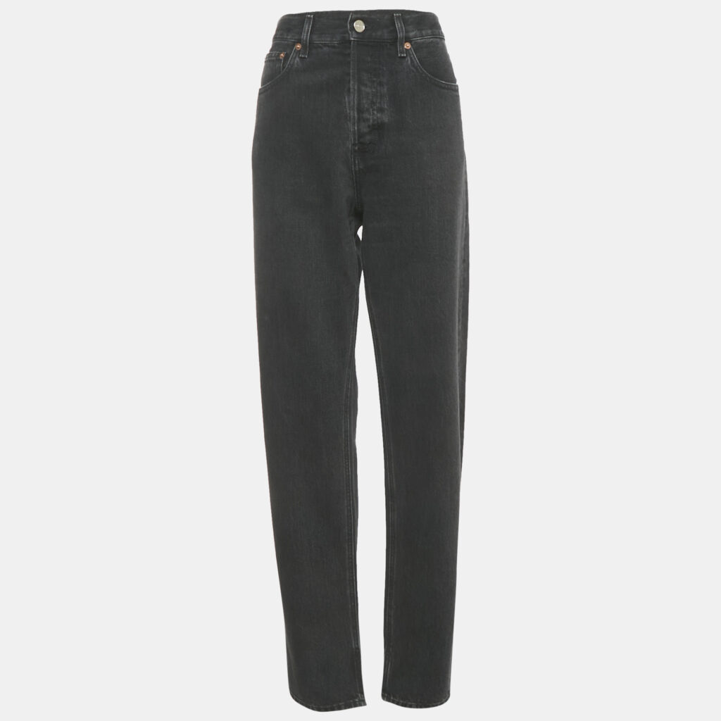 Gucci Dark Grey Denim 90's Straight Leg Jeans M Waist 32.5"